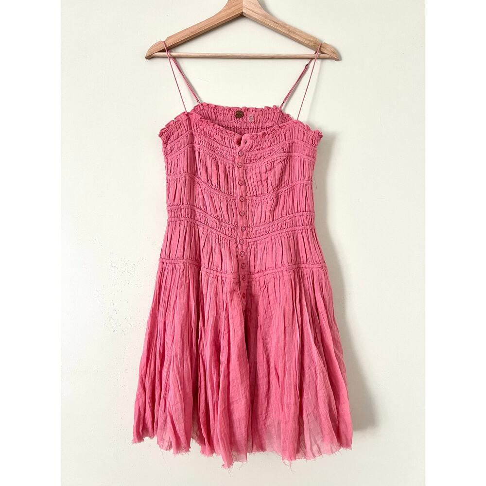 Free People FP One Lausanne Slip Pink Women's Dress Summer A-Line Medium